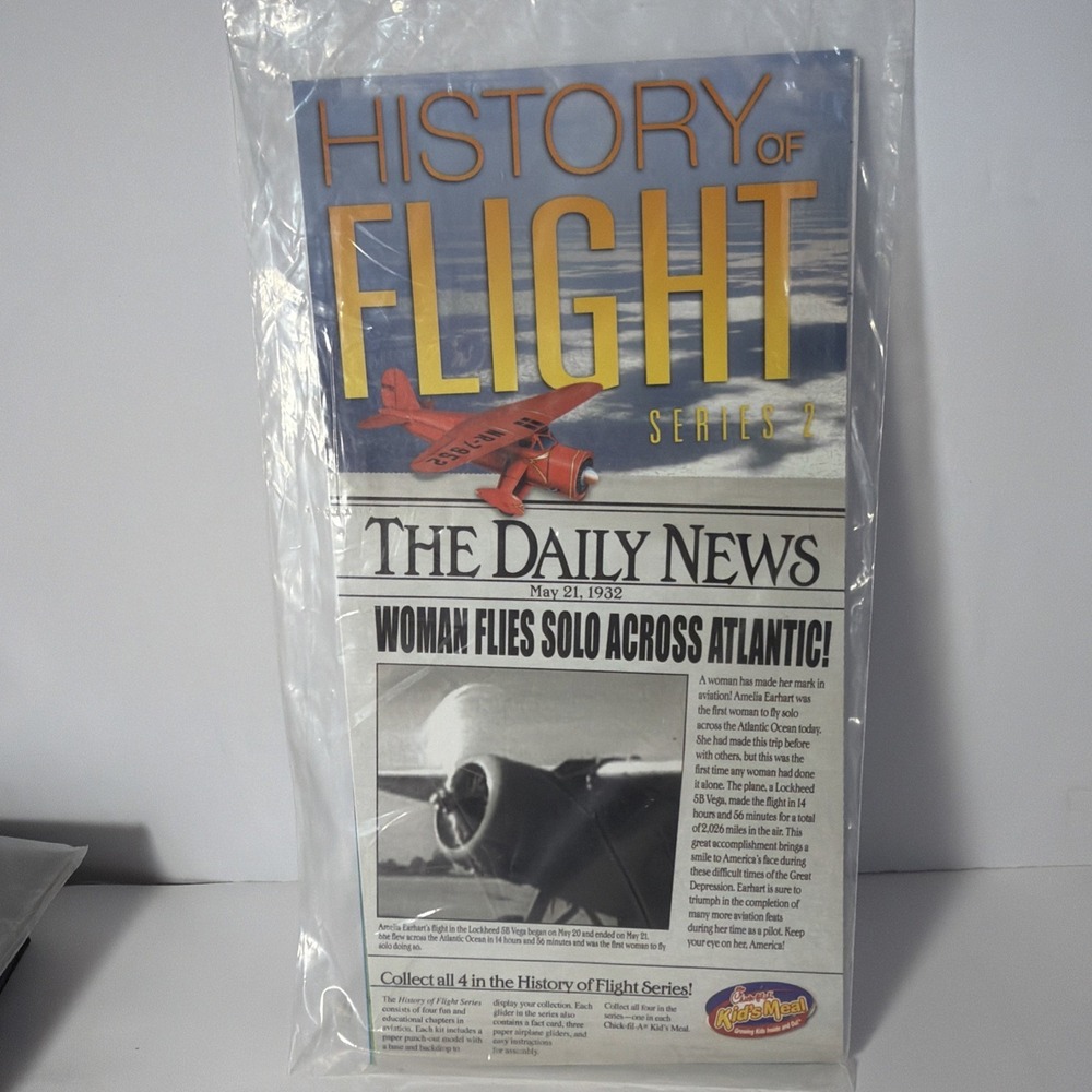 History Of Flight Glider Kit Series 4 Chick Fila 2007 Unopened